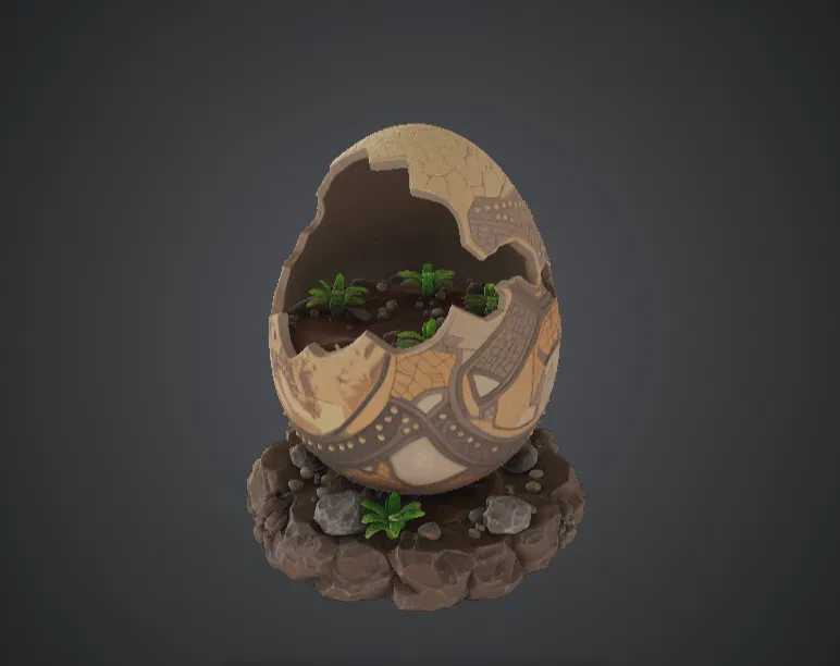 Diorama Trứng Rồng Nứt – Mô hình khung cảnh Rồng nở huyền ảo - Image 2