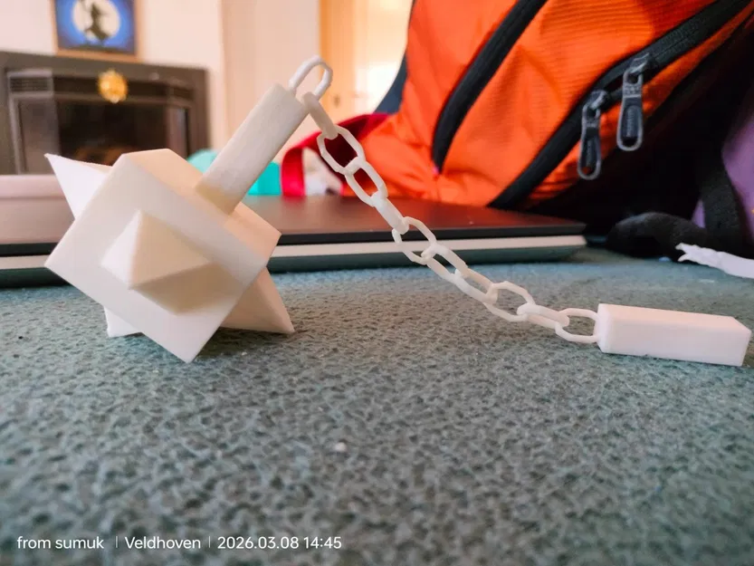 Mô hình chùy gai Low Poly modular - Đồ chơi in 3D linh hoạt - Image 1