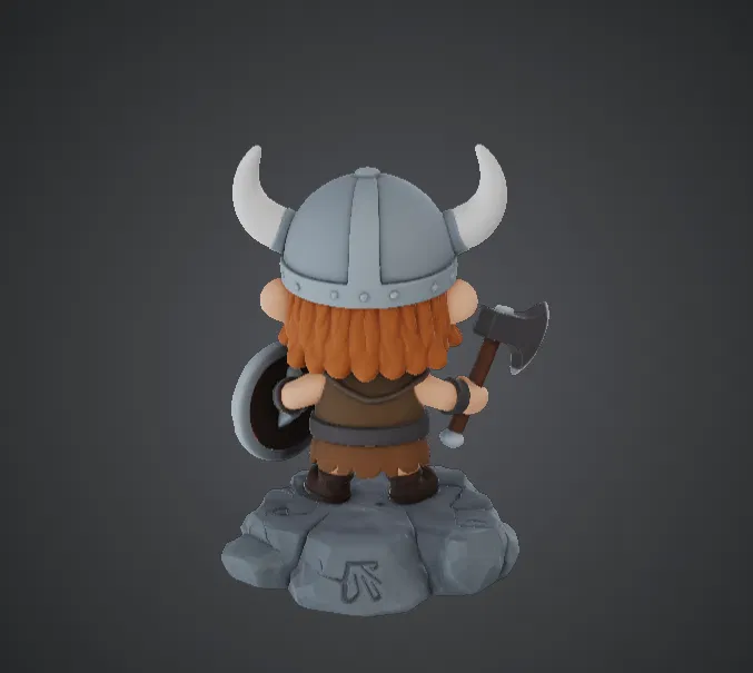 Chiến binh Viking Dễ thương – Hình tượng chiến binh Bắc Âu cầm Rìu & Khiên - Image 3