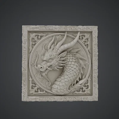 Phù điêu treo tường hình đầu rồng - Tác phẩm nghệ thuật phong cách Fantasy