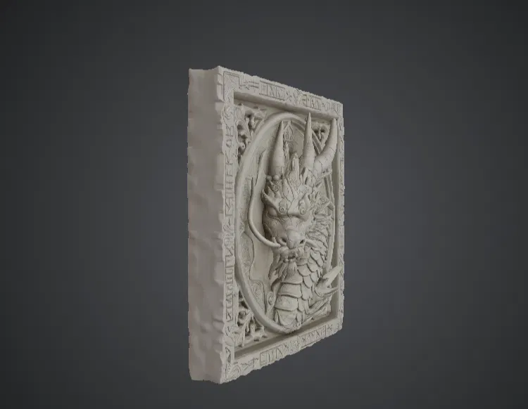 Phù điêu treo tường hình đầu rồng - Tác phẩm nghệ thuật phong cách Fantasy - Image 2