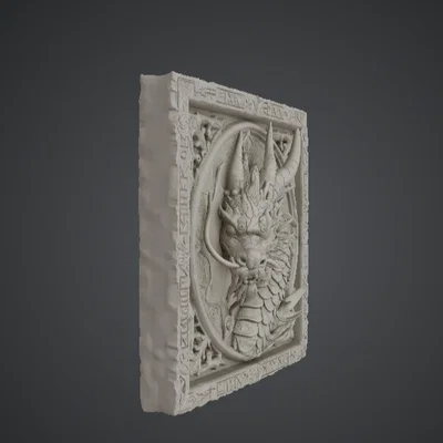 Phù điêu treo tường hình đầu rồng - Tác phẩm nghệ thuật phong cách Fantasy