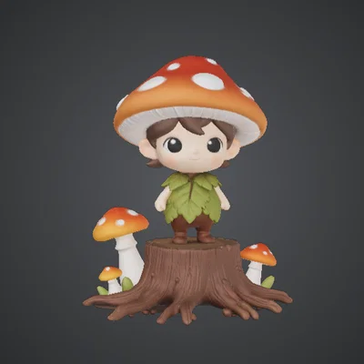 Cute Mushroom Forest Spirit – Tiên Nhỏ Rừng Xanh