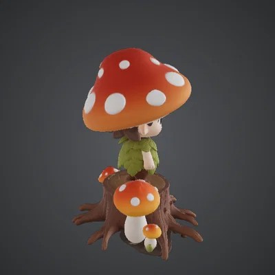 Cute Mushroom Forest Spirit – Tiên Nhỏ Rừng Xanh