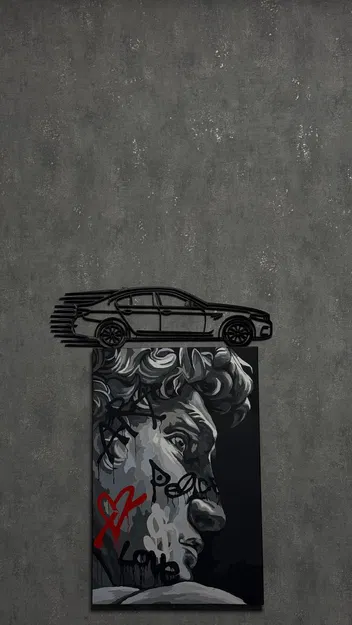 Mô hình treo tường BMW M5 F90 ấn tượng (Silhouette Wall Art) - Image 2