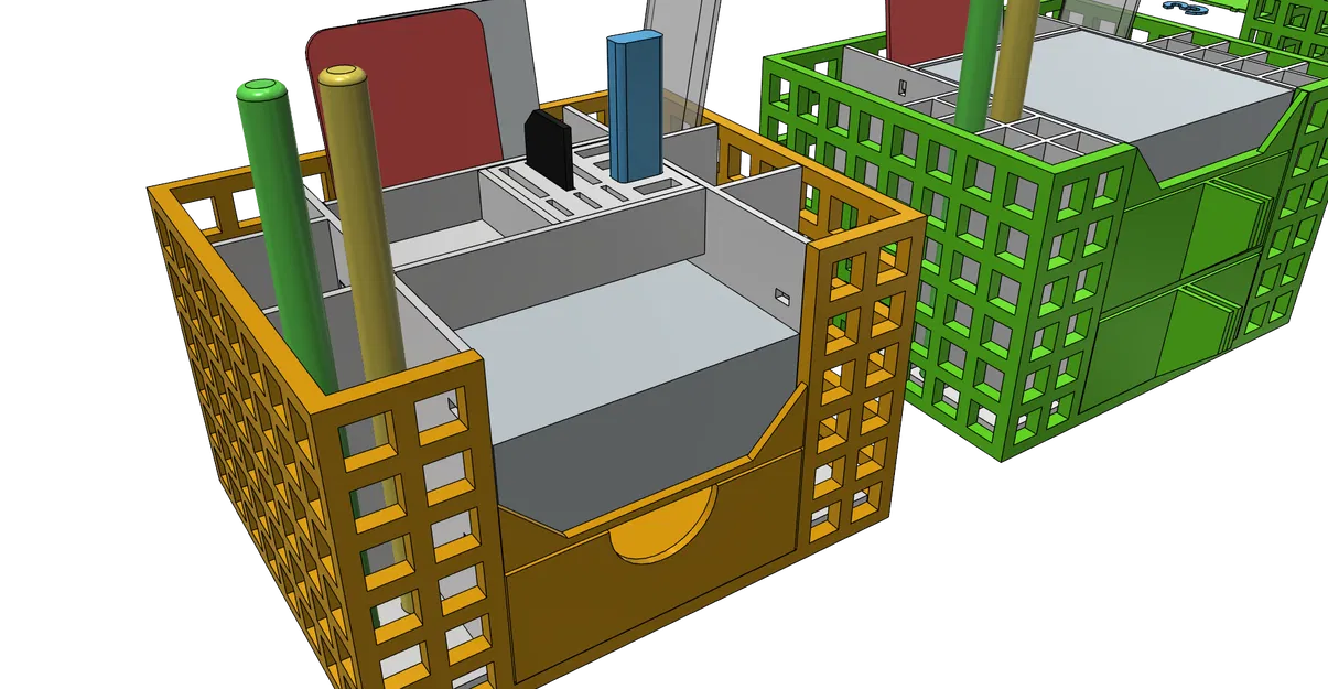 Hộp đựng đồ để bàn CUBE - Khay cắm bút, kệ văn phòng in không cần support - Image 2