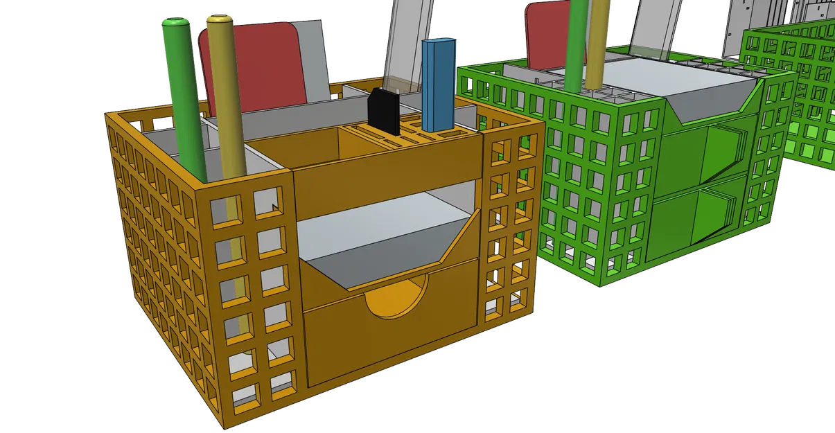 Hộp đựng đồ để bàn CUBE - Khay cắm bút, kệ văn phòng in không cần support - Image 7