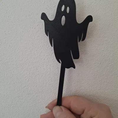 23. Que cắm trang trí chậu cây hình ma Halloween