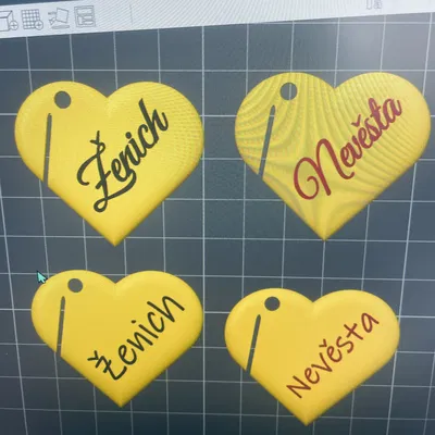 Phụ kiện 3D trái tim gắn ly dành cho Cô dâu chú rể cực xinh