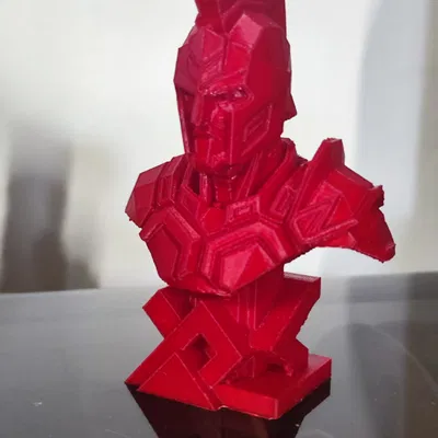 Mô hình tượng bán thân chiến binh (Warrior Bust) in 3D chi tiết