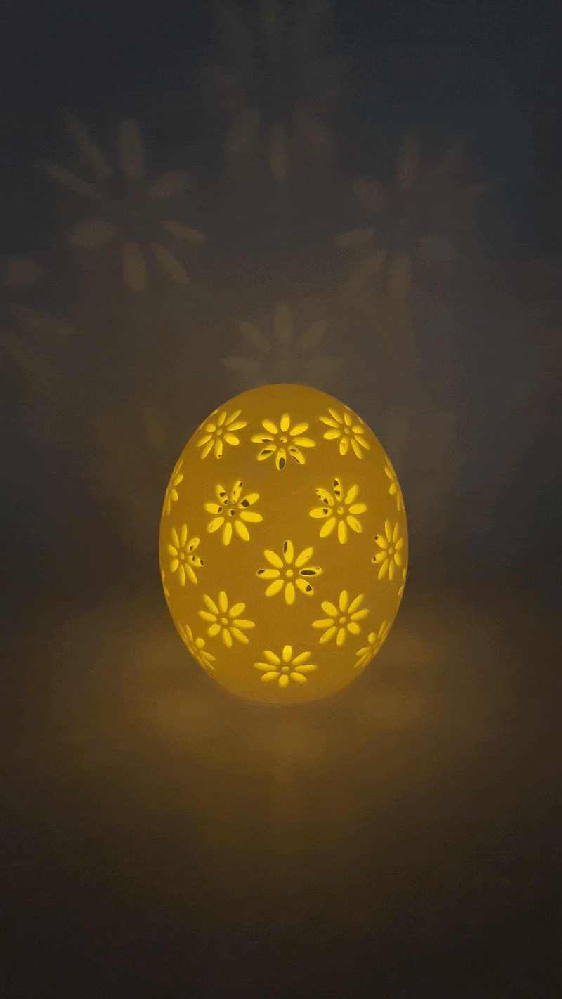 Đèn lồng trứng Phục sinh họa tiết hoa Floral