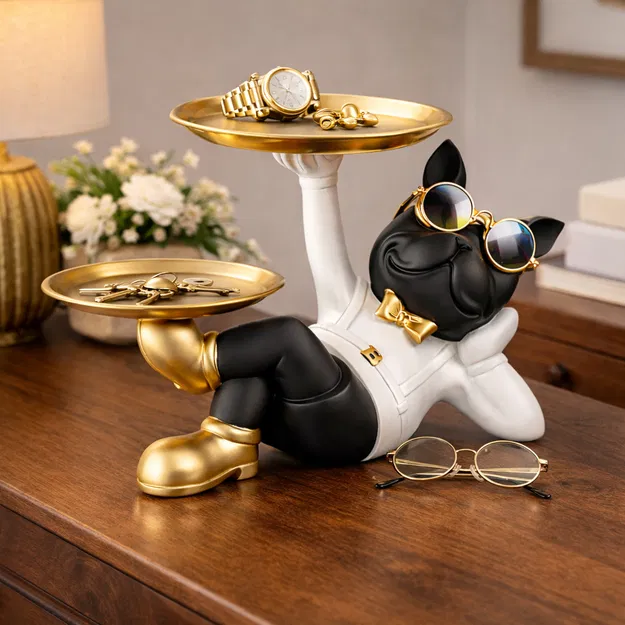 Khay đựng đồ hình chú chó mèo đen (Black Cat Tray) - Image 1