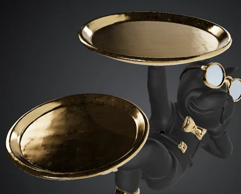 Khay đựng đồ hình chú chó mèo đen (Black Cat Tray) - Image 4