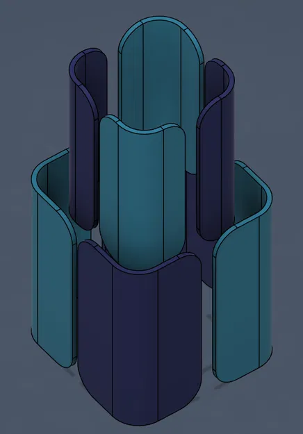 Bình Hoa Hai Tầng Dạng Nan Hiện Đại / Chậu Trồng Cây Cao Module - Image 6