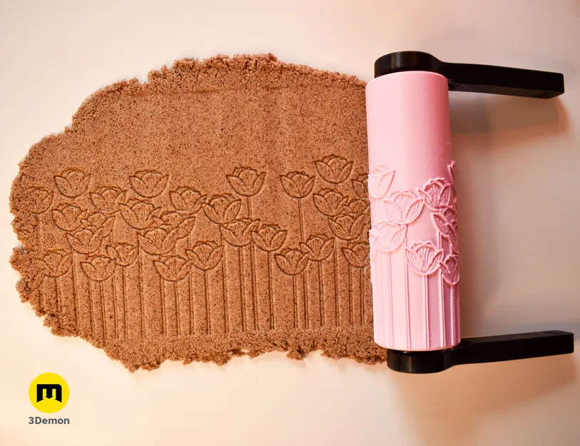 Con lăn tạo họa tiết hoa Tulip - Bộ sưu tập Mùa Xuân #2 - Image 2