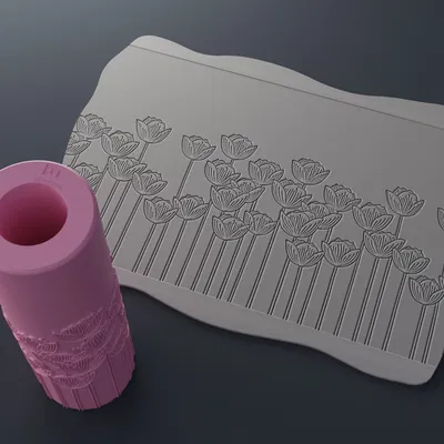 Con lăn tạo họa tiết hoa Tulip - Bộ sưu tập Mùa Xuân #2