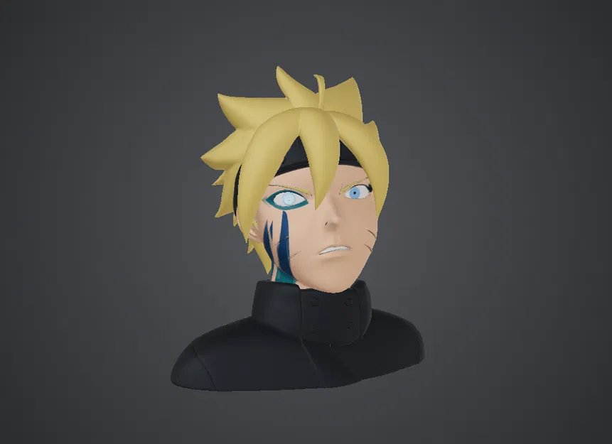 Mô hình tượng bán thân Boruto Uzumaki - STL chất lượng cao - Image 1