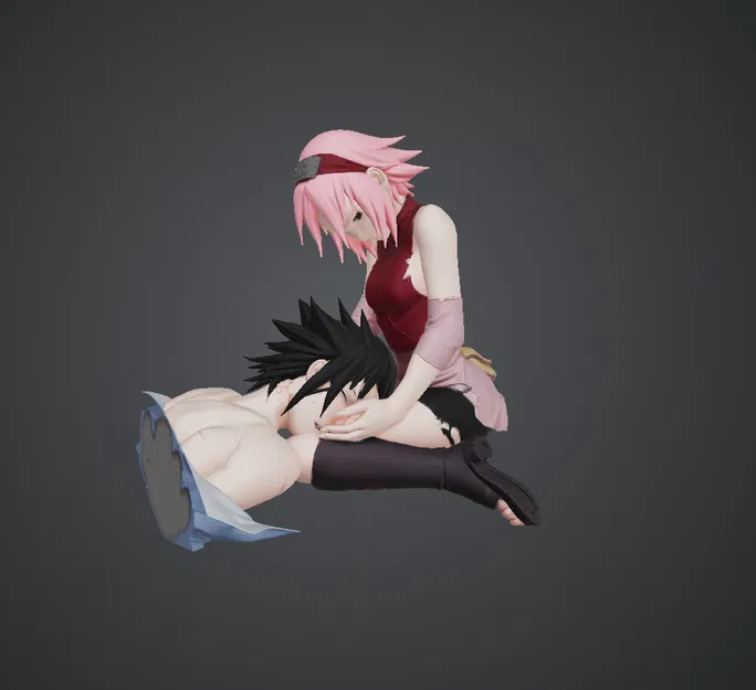 Mô hình 3D Sasuke và Sakura - Tượng Naruto Shippuden tuyệt đẹp - Image 1
