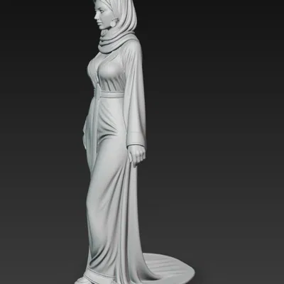 Mô hình tượng nhân vật nữ Ả Rập 3D đầy cuốn hút