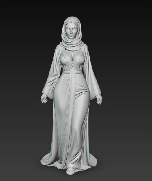 Mô hình tượng nhân vật nữ Ả Rập 3D đầy cuốn hút - Image 3