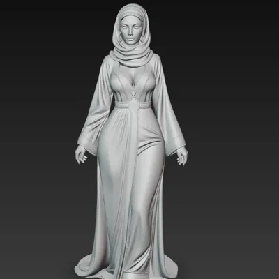 Mô hình tượng nhân vật nữ Ả Rập 3D đầy cuốn hút