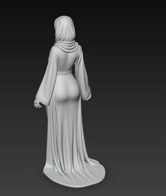 Mô hình tượng nhân vật nữ Ả Rập 3D đầy cuốn hút - Image 4