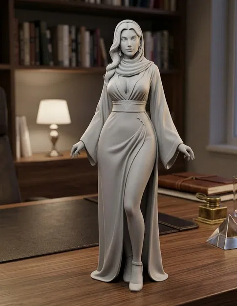 Mô hình tượng nữ Ả Rập quyến rũ (Seductive Arab Woman) in 3D - Image 1