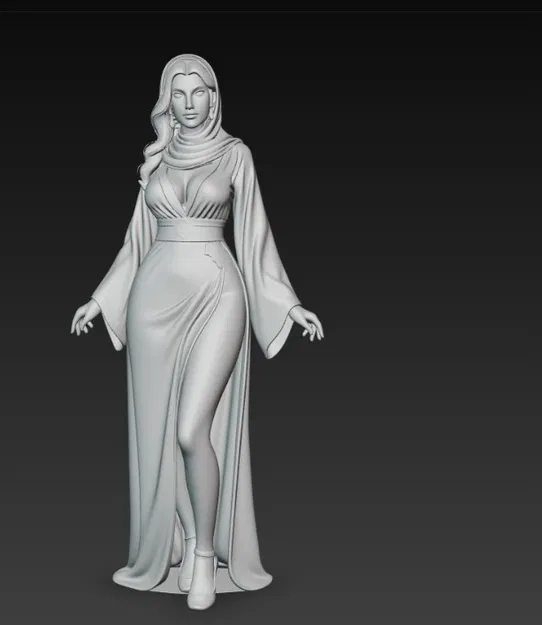 Mô hình tượng nữ Ả Rập quyến rũ (Seductive Arab Woman) in 3D - Image 2