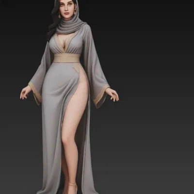 Mô hình tượng nữ Ả Rập quyến rũ (Seductive Arab Woman) in 3D