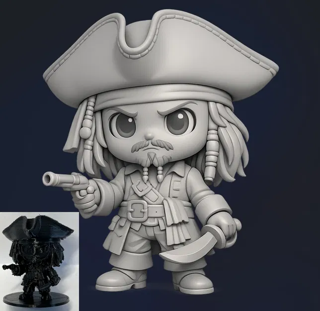 Mô hình Chibi Jack Sparrow - Image 1