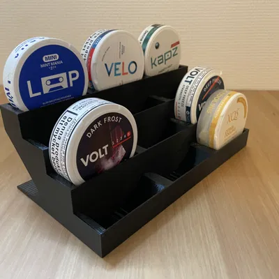Kệ trưng bày và sắp xếp 12 hộp Snus in 3D gọn gàng