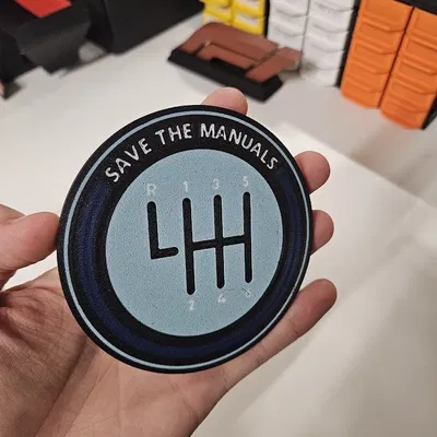 Miếng lót ly Save The Manuals - Phụ kiện cho người mê xe số sàn