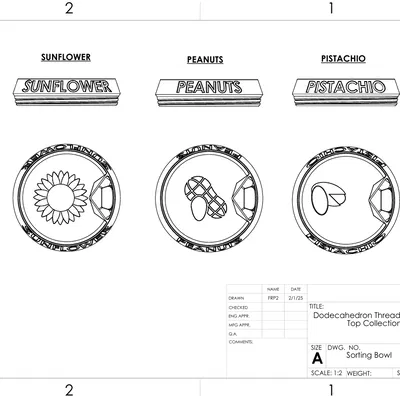 Một cái tô đựng/phân loại hạt dẻ cười hoặc đậu phộng khác...