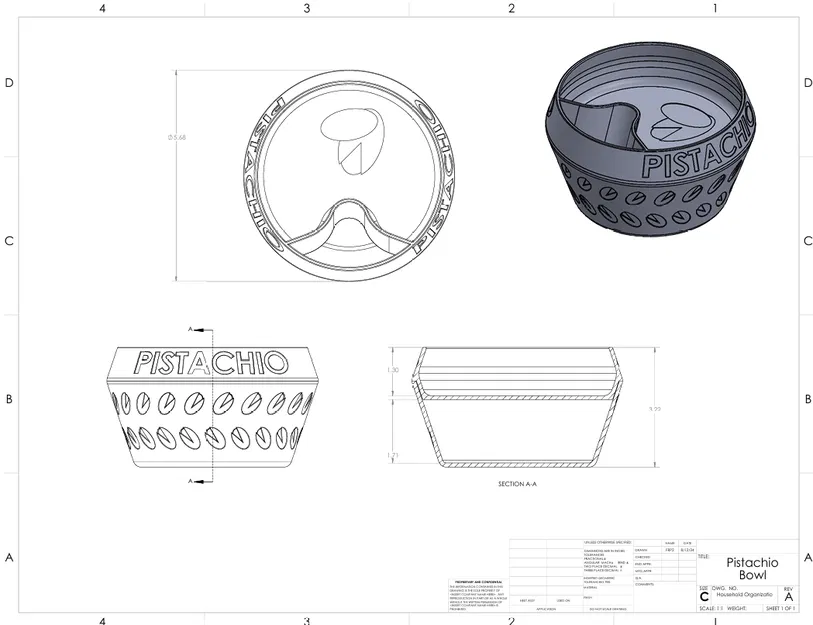 Một cái tô đựng/phân loại hạt dẻ cười hoặc đậu phộng khác... - Image 6