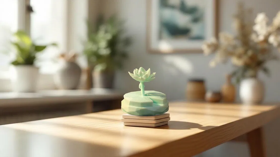 Lily Pad - Mô hình hoa nghệ thuật hình học - Image 1