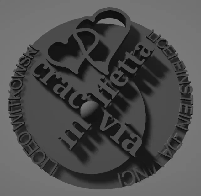 Mẫu huy hiệu kỷ niệm 3D - Giao lưu học sinh Molfetta Cracovia - Image 1