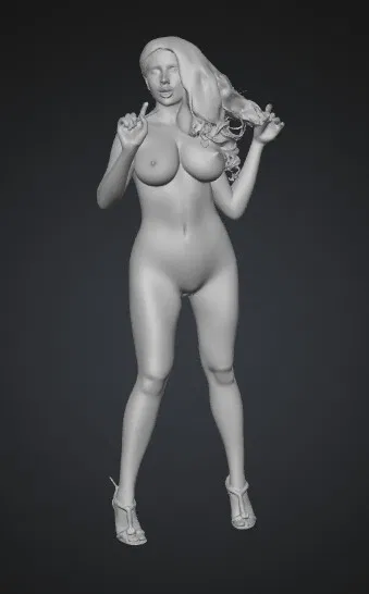 Mô hình in 3D nghệ thuật chân dung phụ nữ Festive Nude Portrait - Image 1