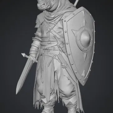 Mô hình Rhino Knight 3D chi tiết cho game thủ và người sưu tầm