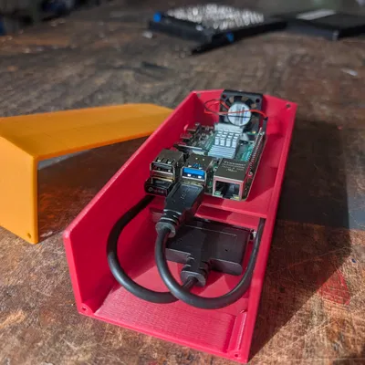 Vỏ hộp Raspberry Pi 4 an toàn cho trẻ em tích hợp khay gắn SSD