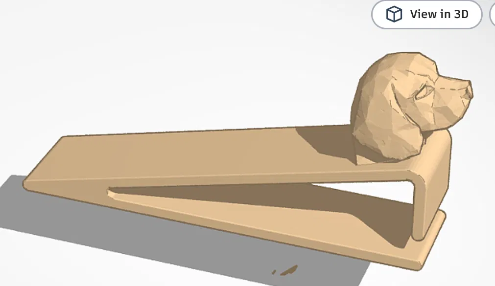 Chặn cửa hình chú chó siêu đáng yêu - In 3D dễ dàng - Image 1