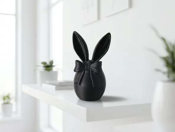 Tượng Trứng Tai Thỏ Bunny Ears — Đồ Trang Trí Mùa Xuân Hiện Đại - Image 1