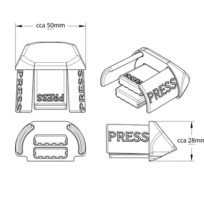 Nắp đậy thay thế cho thanh giá nóc HAKR - Phụ kiện in 3D