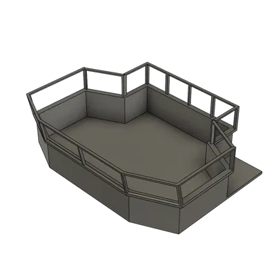 Mô hình cabin lái tàu thủy (timonerie) tỉ lệ 1/50 cho tàu tự hành