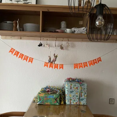 Dây cờ trang trí sinh nhật (Alles Gute)