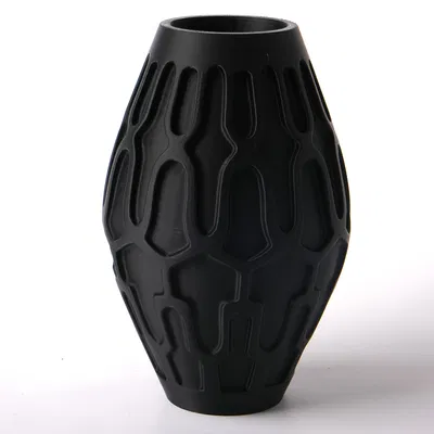 Bình hoa nghệ thuật hiện đại với họa tiết hình học