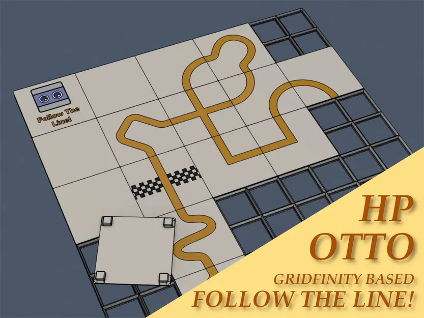 HP Otto - Các tấm Follow The Line - Dựa trên hệ thống Gridfinity - Image 1