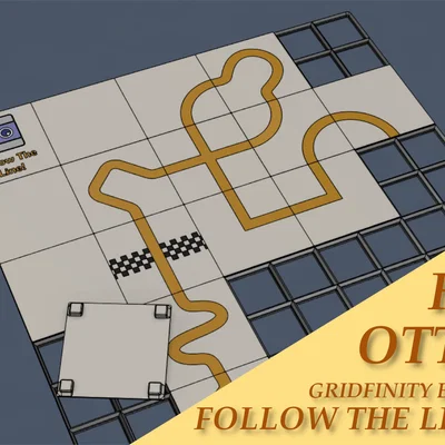 HP Otto - Các tấm Follow The Line - Dựa trên hệ thống Gridfinity