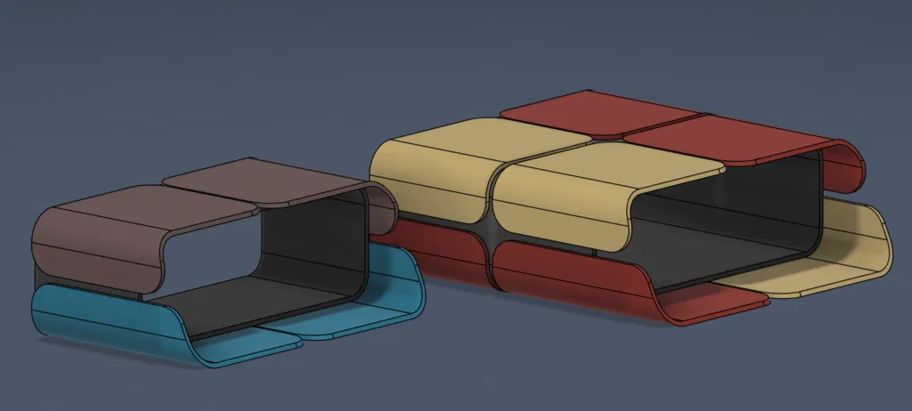 Kệ Kê Màn Hình Phong Cách Hiện Đại (Dạng Lắp Ghép & Phối Hai Màu) - Image 1