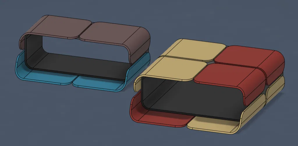 Kệ Kê Màn Hình Phong Cách Hiện Đại (Dạng Lắp Ghép & Phối Hai Màu) - Image 2