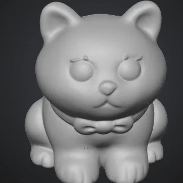 Mô hình chú mèo dễ thương (Gatto carino) in 3D trang trí bàn